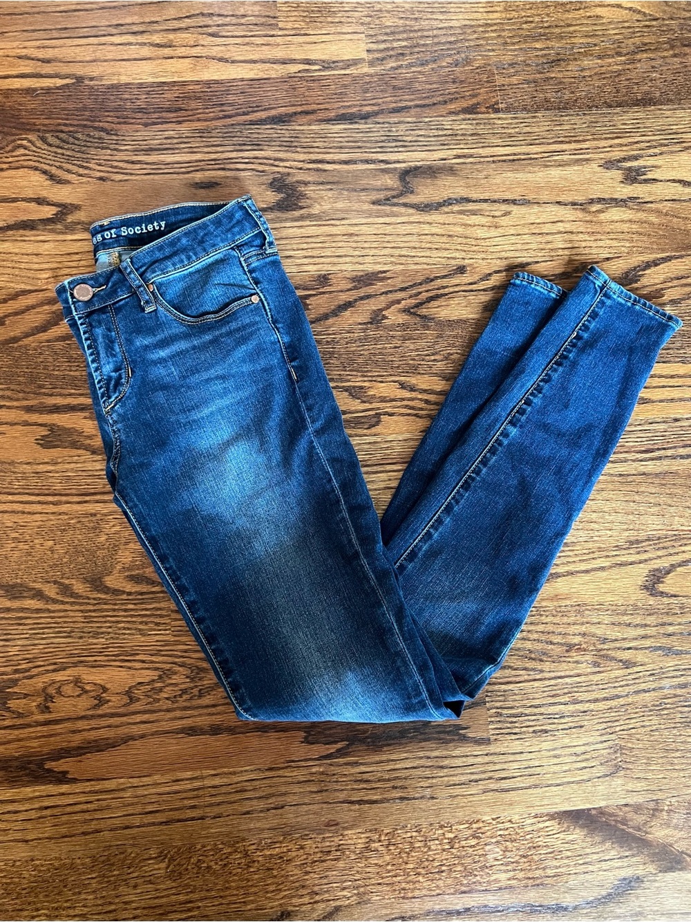 Articles Of Society Women's Skinny Jeans in Dark Blue Wash